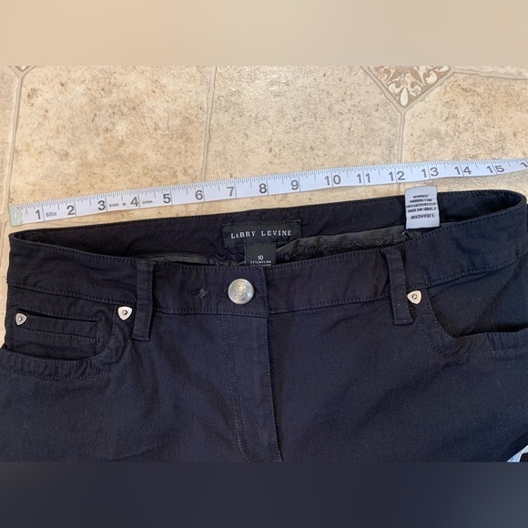 Women’s Larry Levine Black Ankle Pants Size 10 - Picture 4 of 7